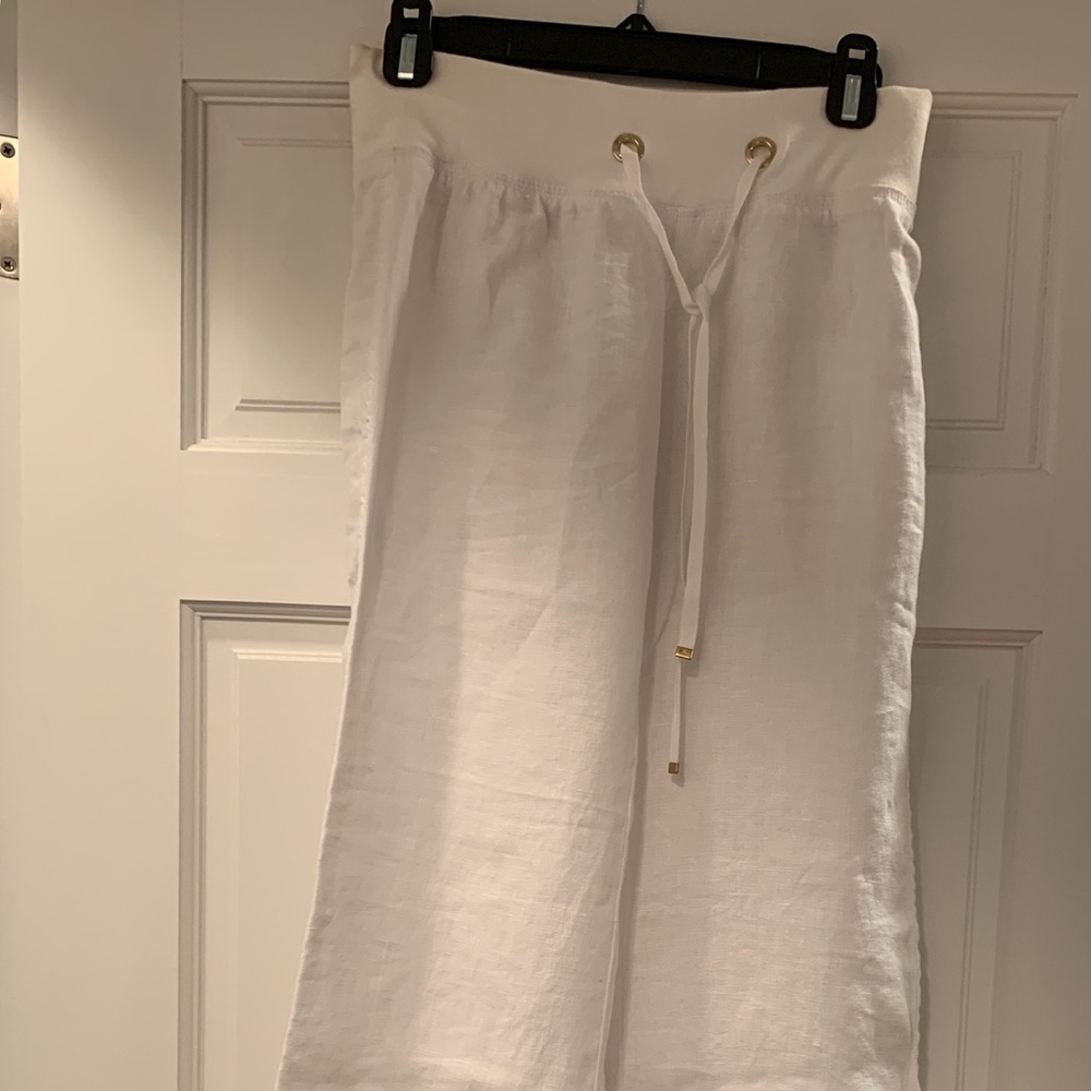 Brand New white Lily Pulitzer Linen Flare Pants XS